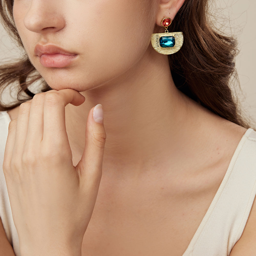 Crystal Sunset Dangle Earrings