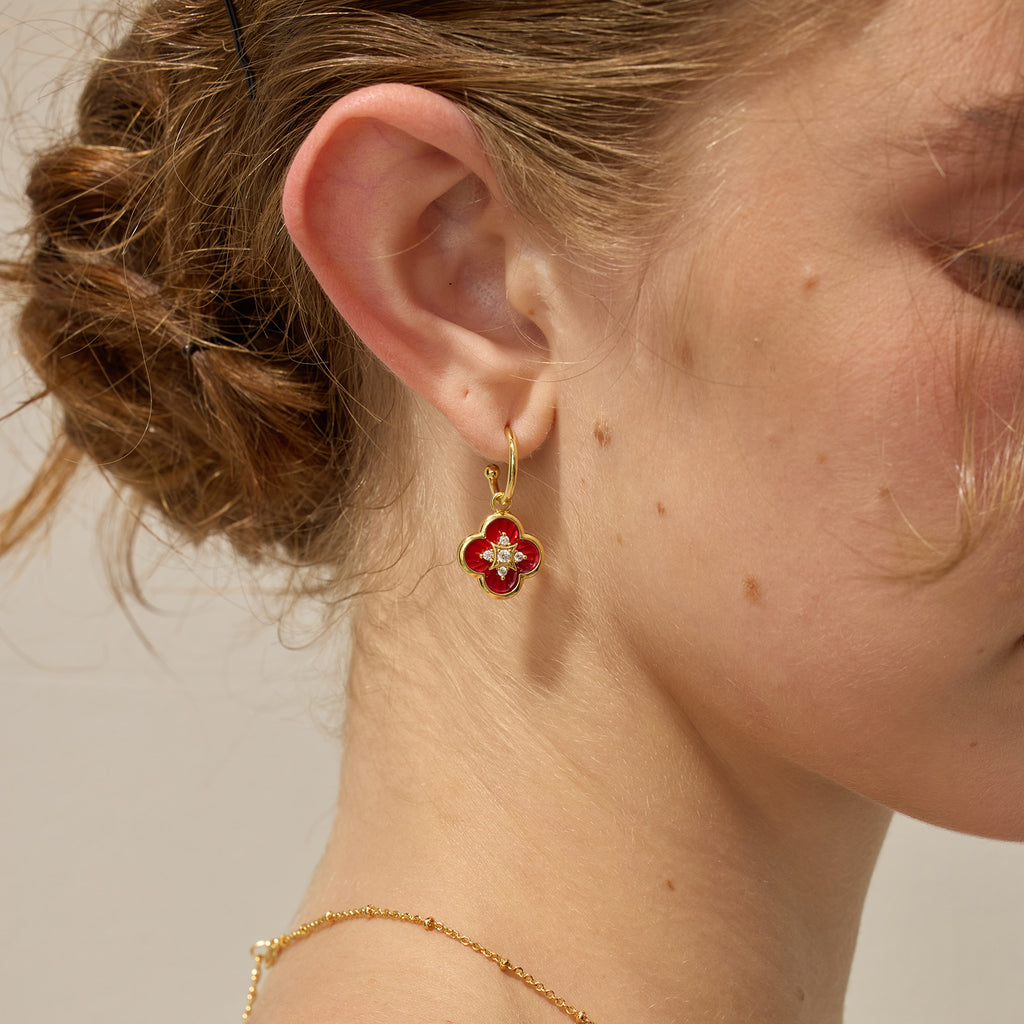 Secret Garden Clover Drop Earrings