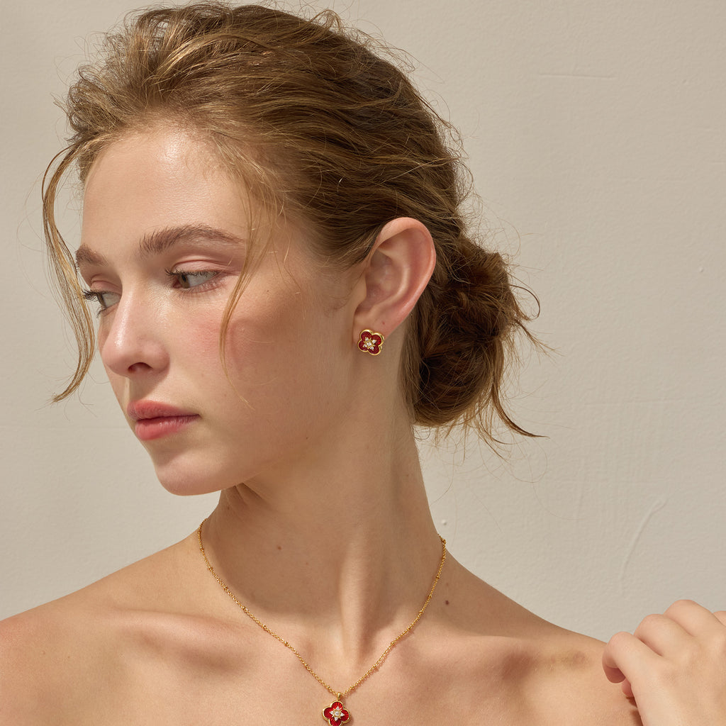 Secret Garden Clover Stud Earrings