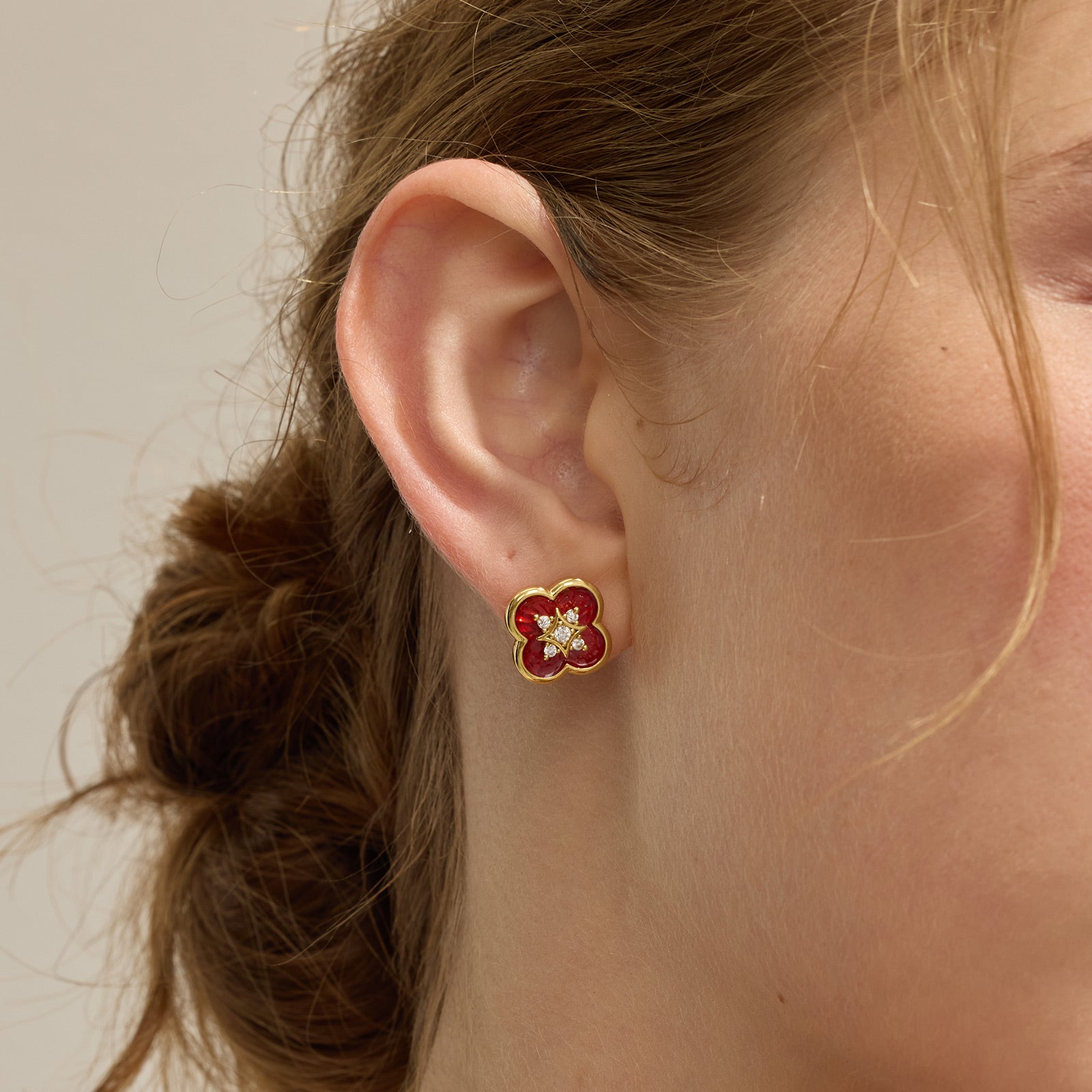 Secret Garden Clover Stud Earrings