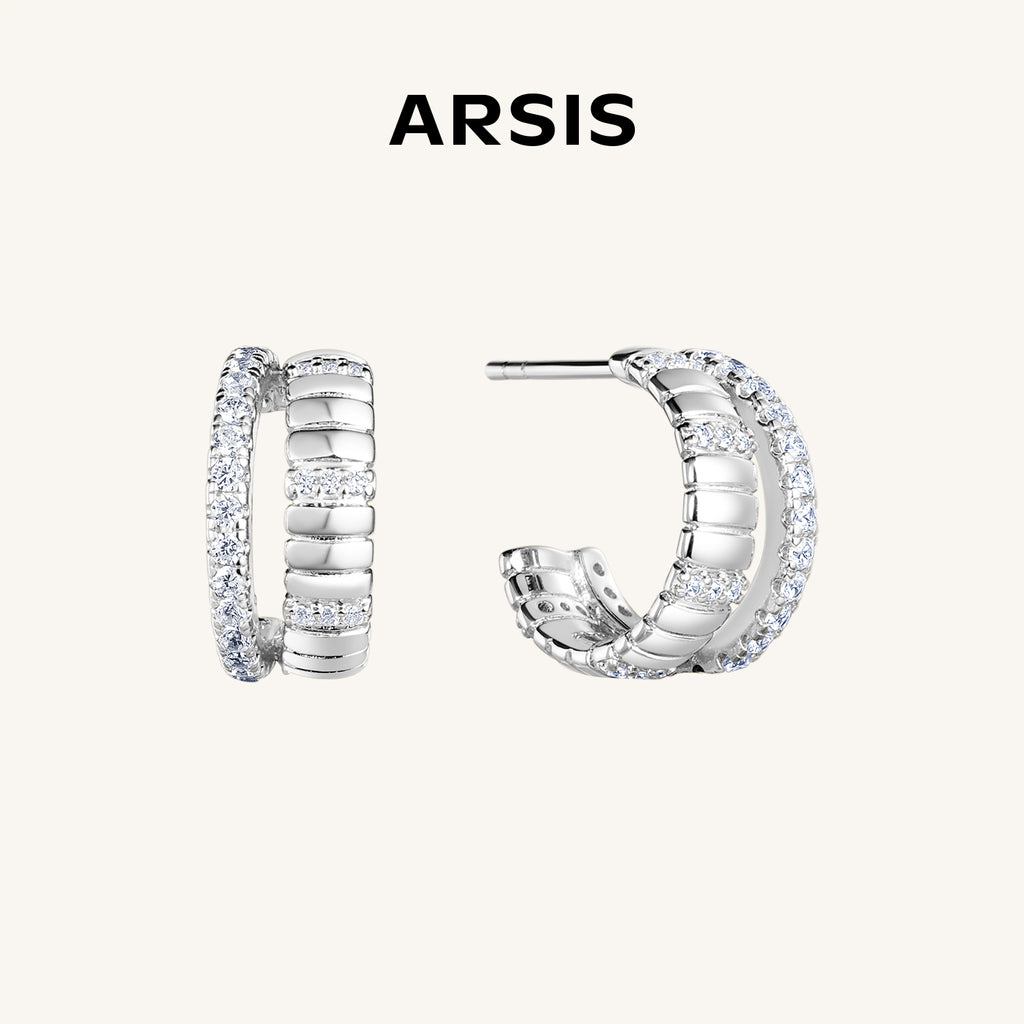 Mix & Match Pavé Split-Hoop Earrings