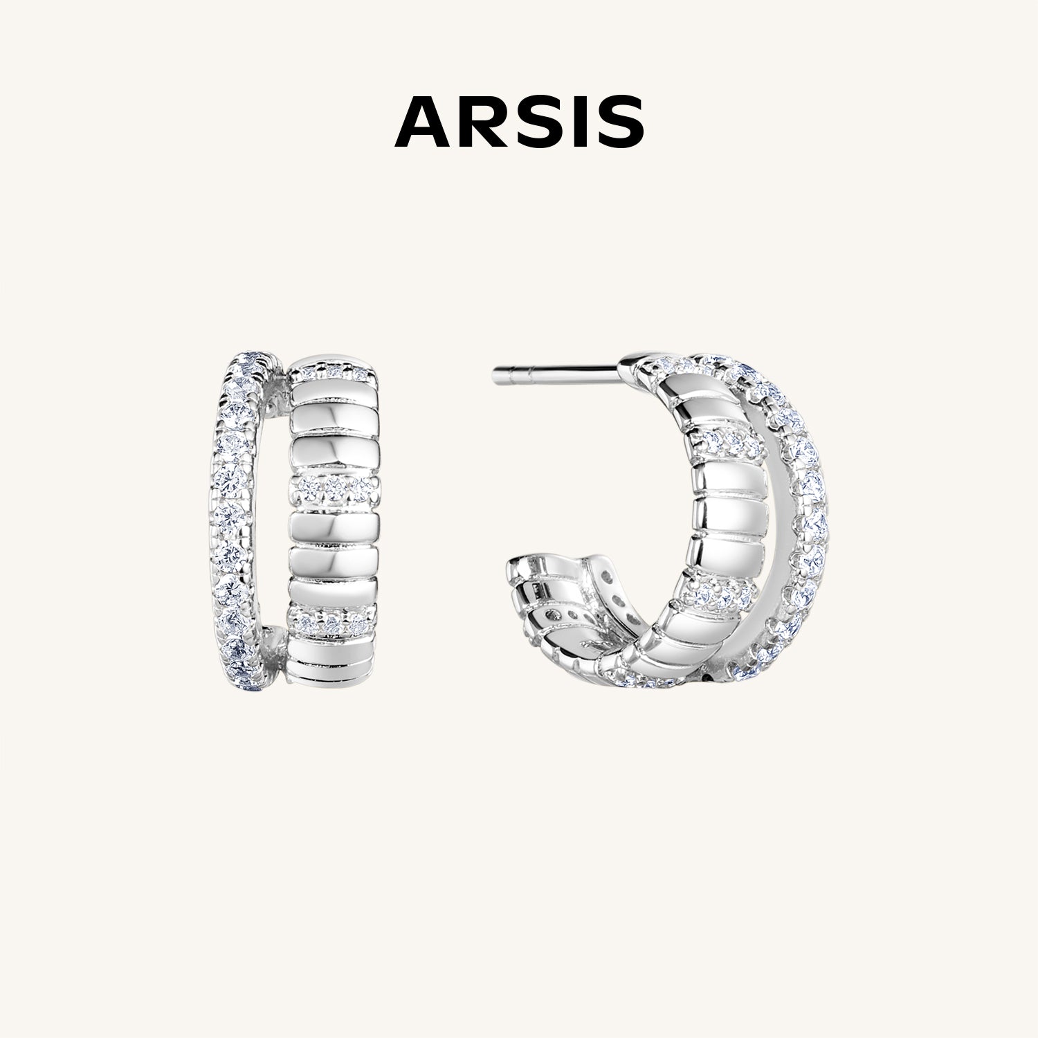 Mix & Match Pavé Split-Hoop Earrings