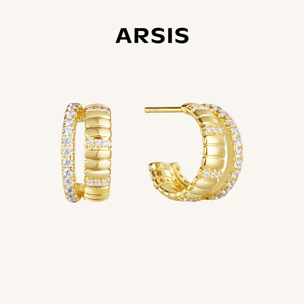 Mix & Match Pavé Split-Hoop Earrings