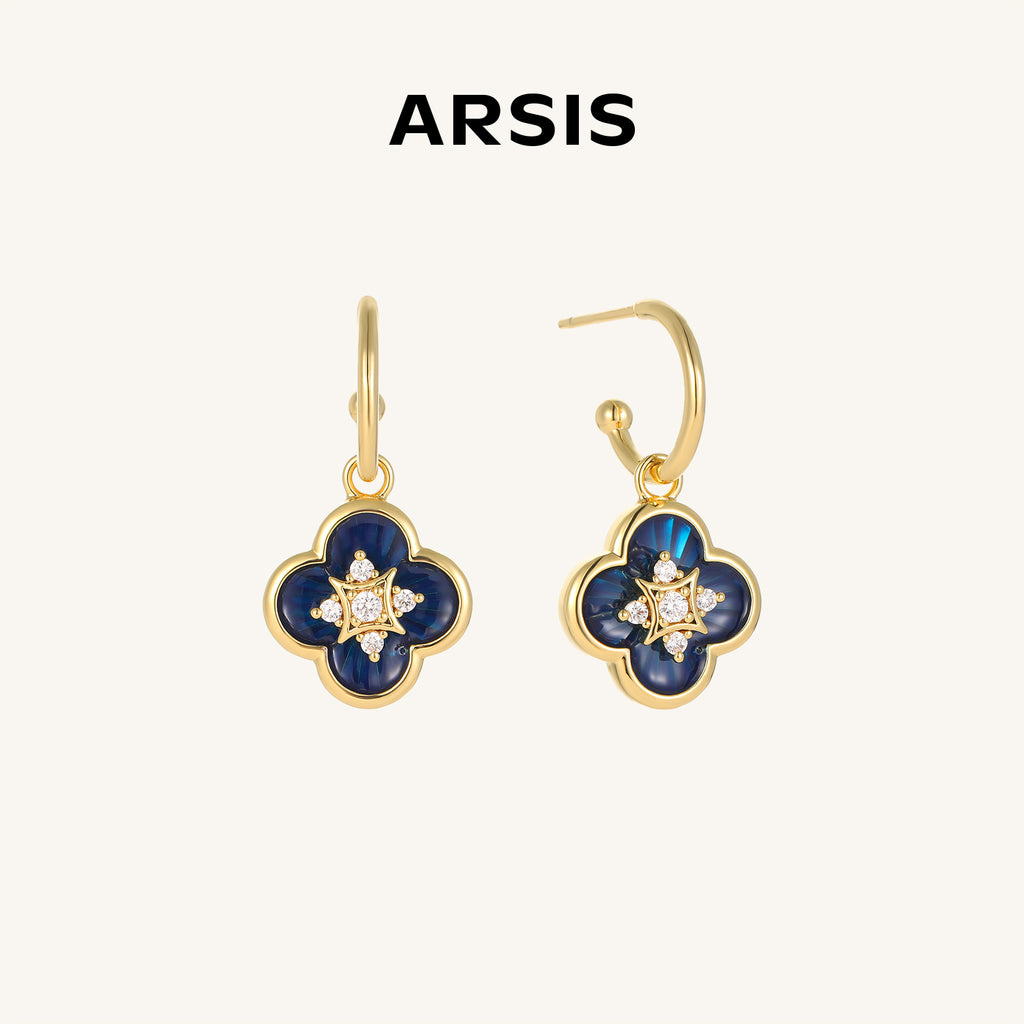 Secret Garden Clover Drop Earrings