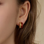 Felice Double Semicircle Hoop Earrings