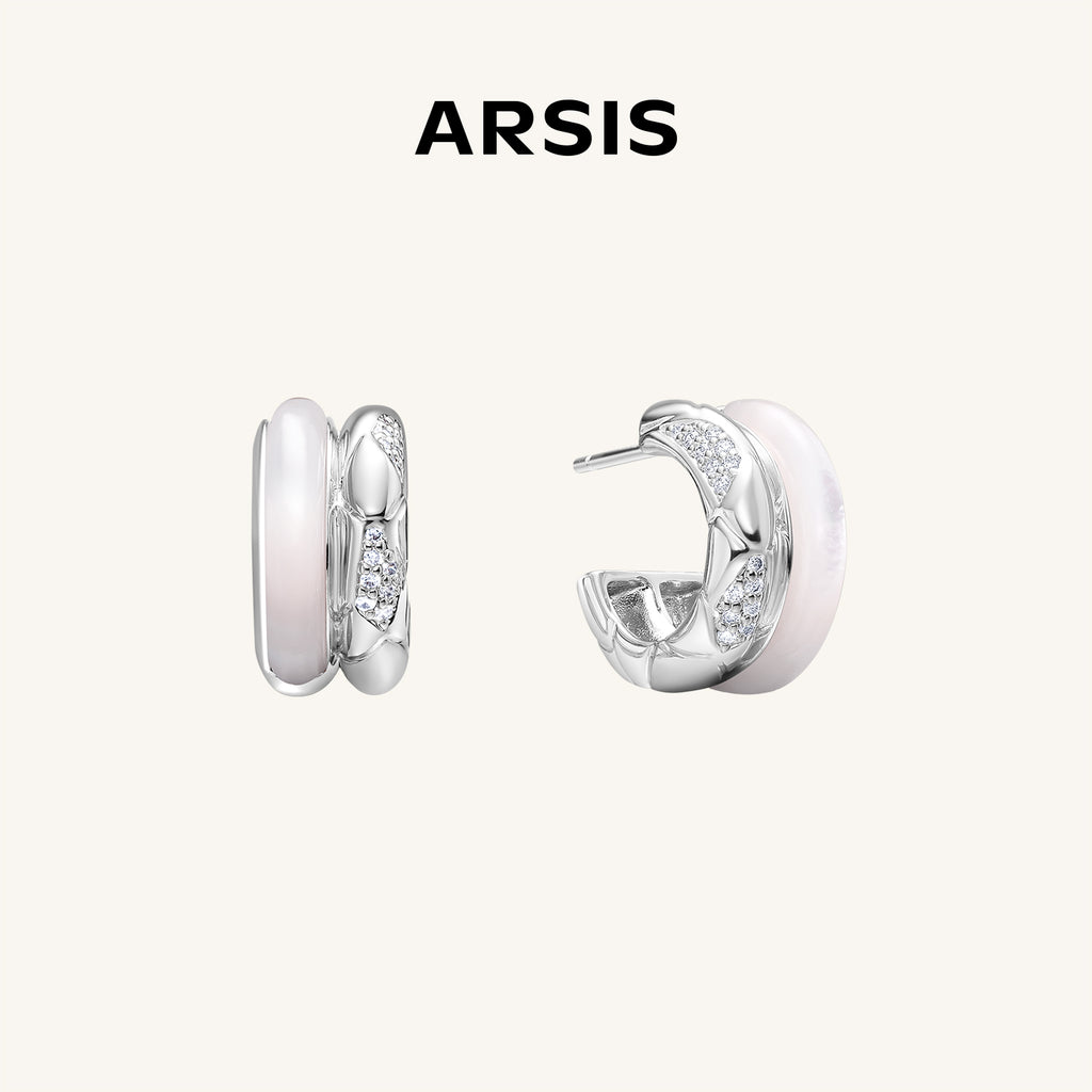 Felice Double Semicircle Hoop Earrings