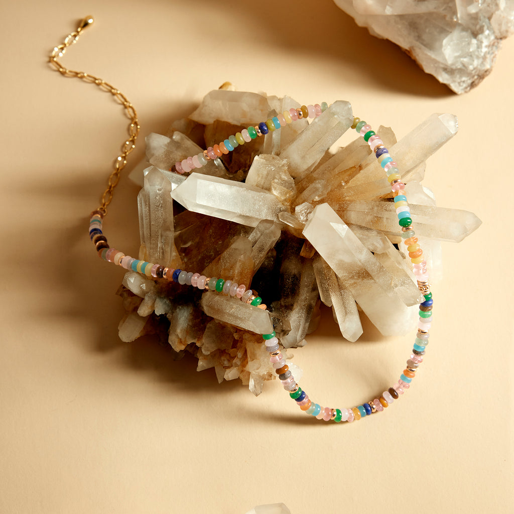 Secret Garden Rainbow Beaded Necklace
