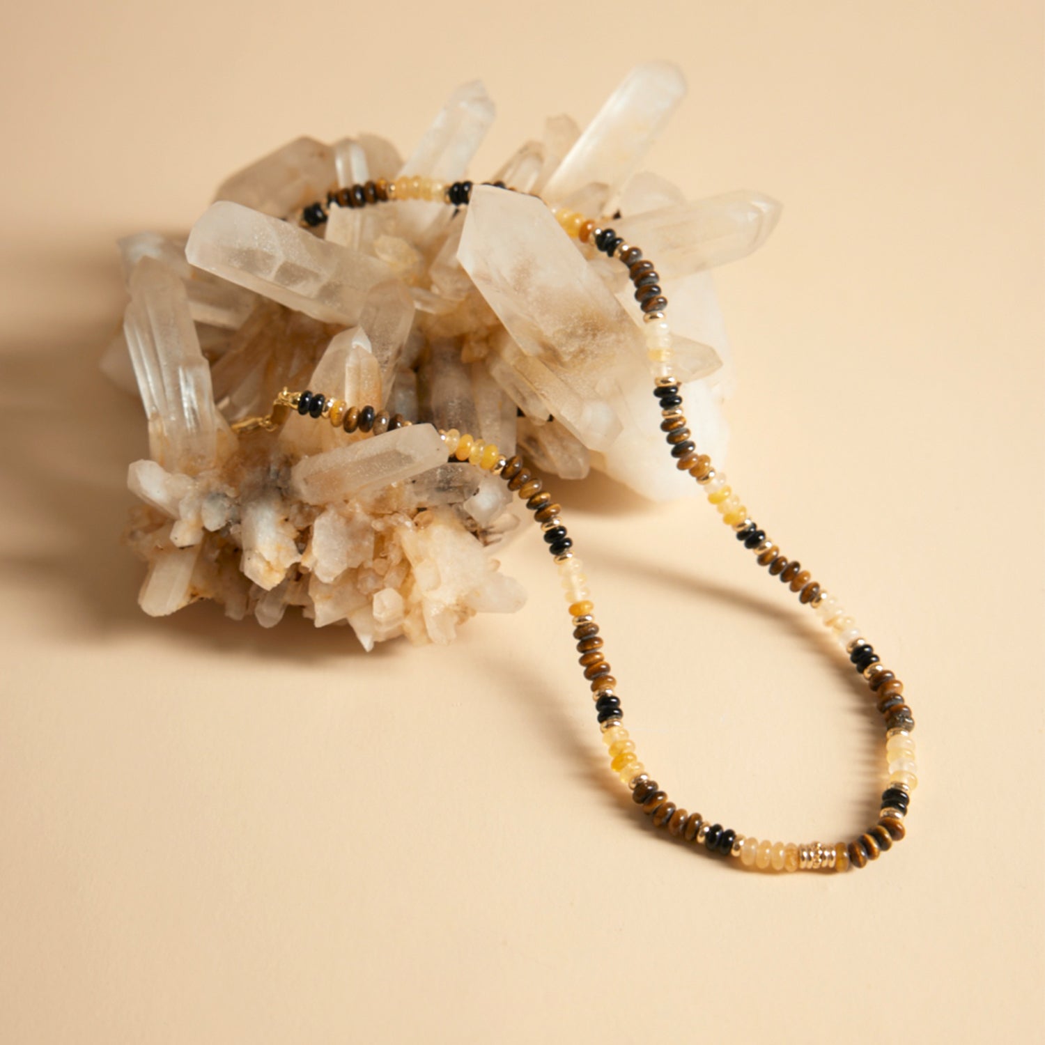 Secret Garden Tiger's Eye Beaded Necklace