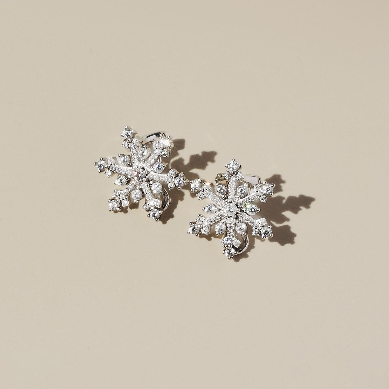 Crafted Snowflake Stud Earrings