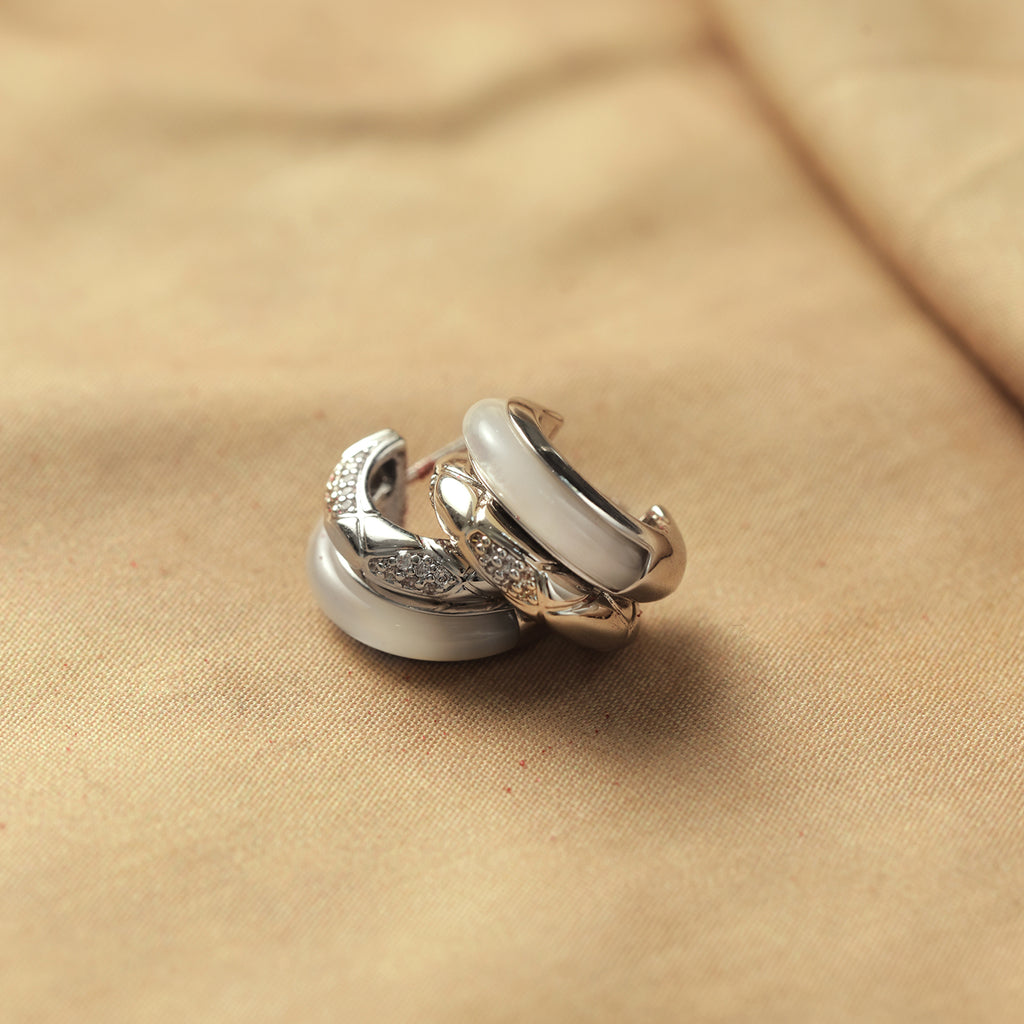Felice Double Semicircle Hoop Earrings