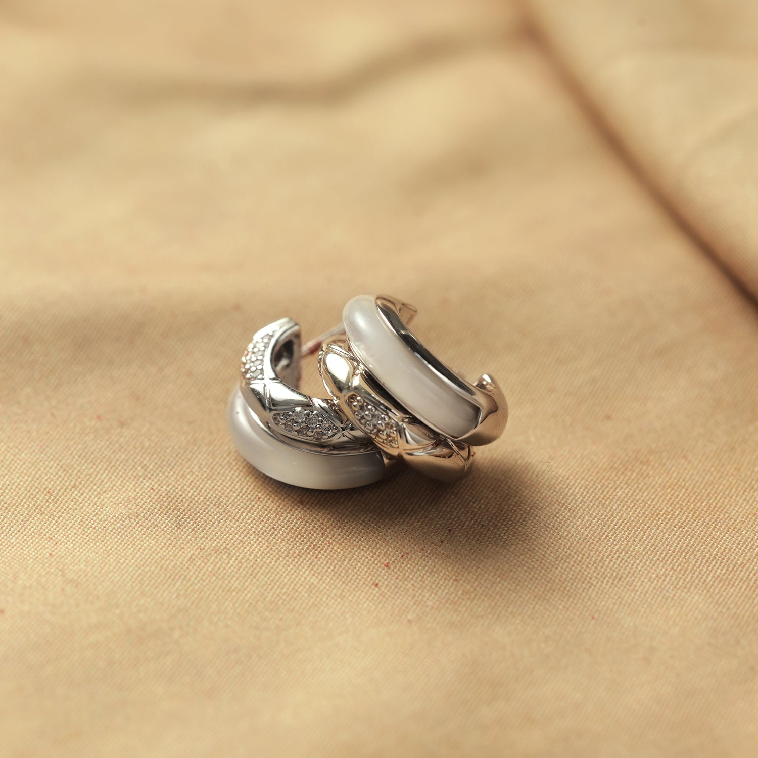 Felice Double Semicircle Hoop Earrings