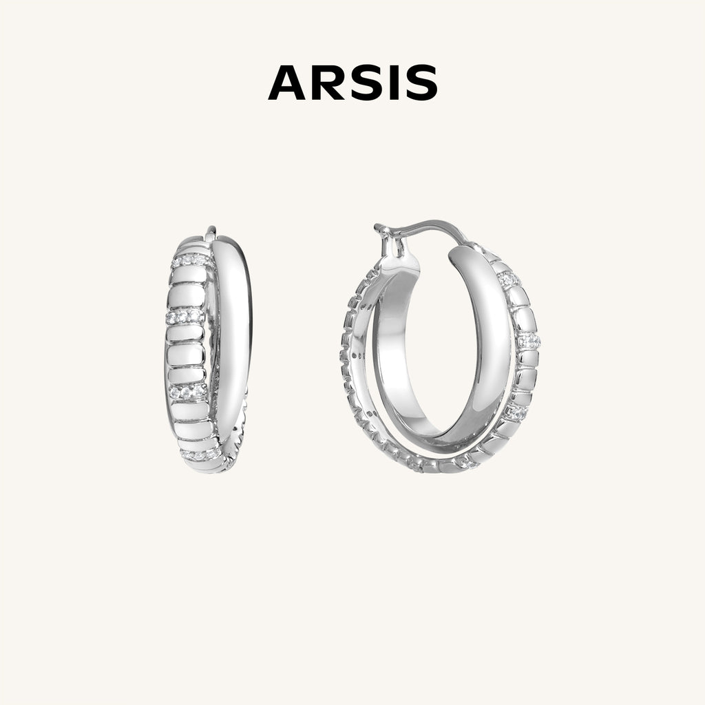 Mix & Match Double-Row Snake Chain Hoop Earrings