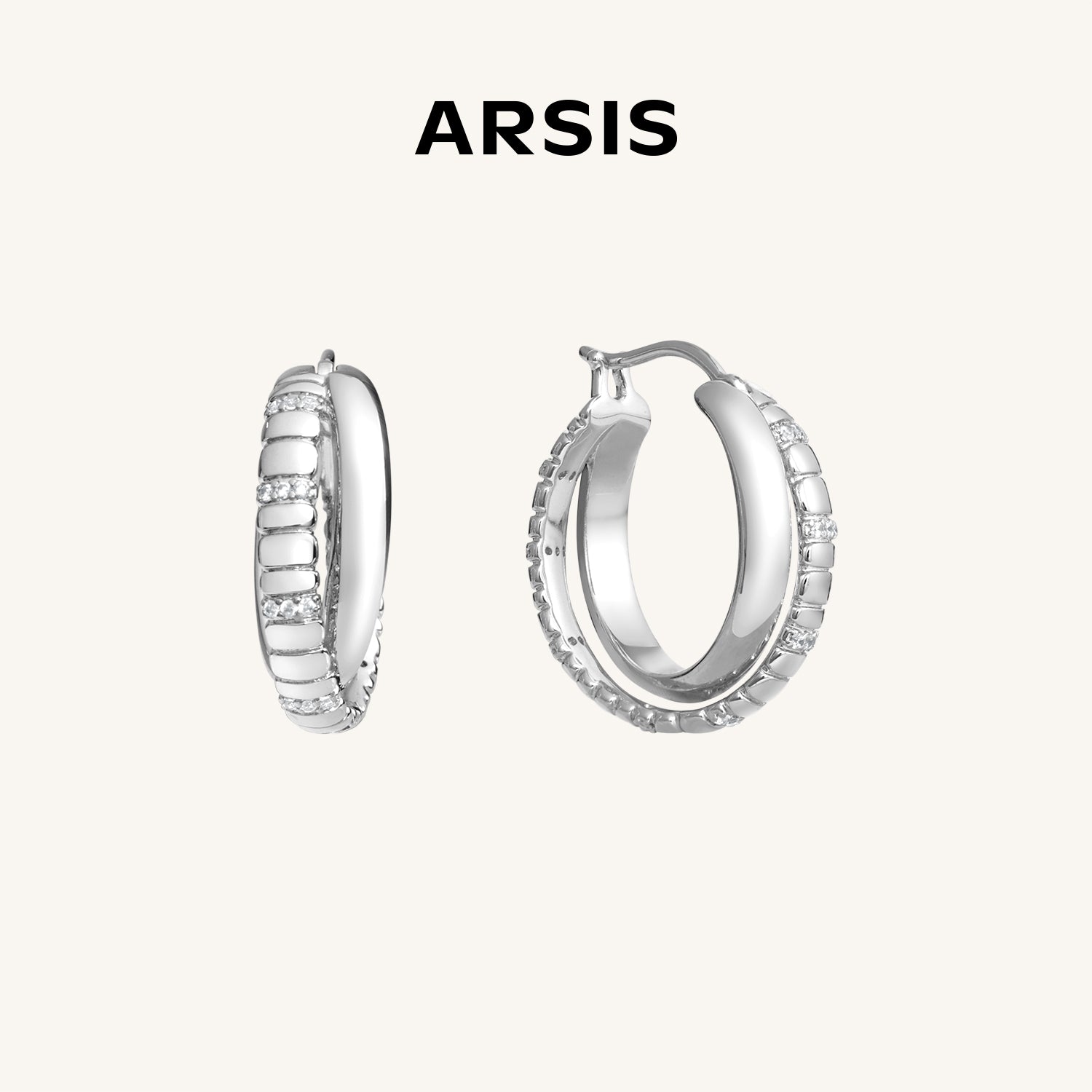 Mix & Match Double-Row Snake Chain Hoop Earrings