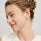 Olivia Double-Row CZ Hoop Earrings