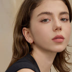 Good Luck Waffle Mini Hoop Earrings