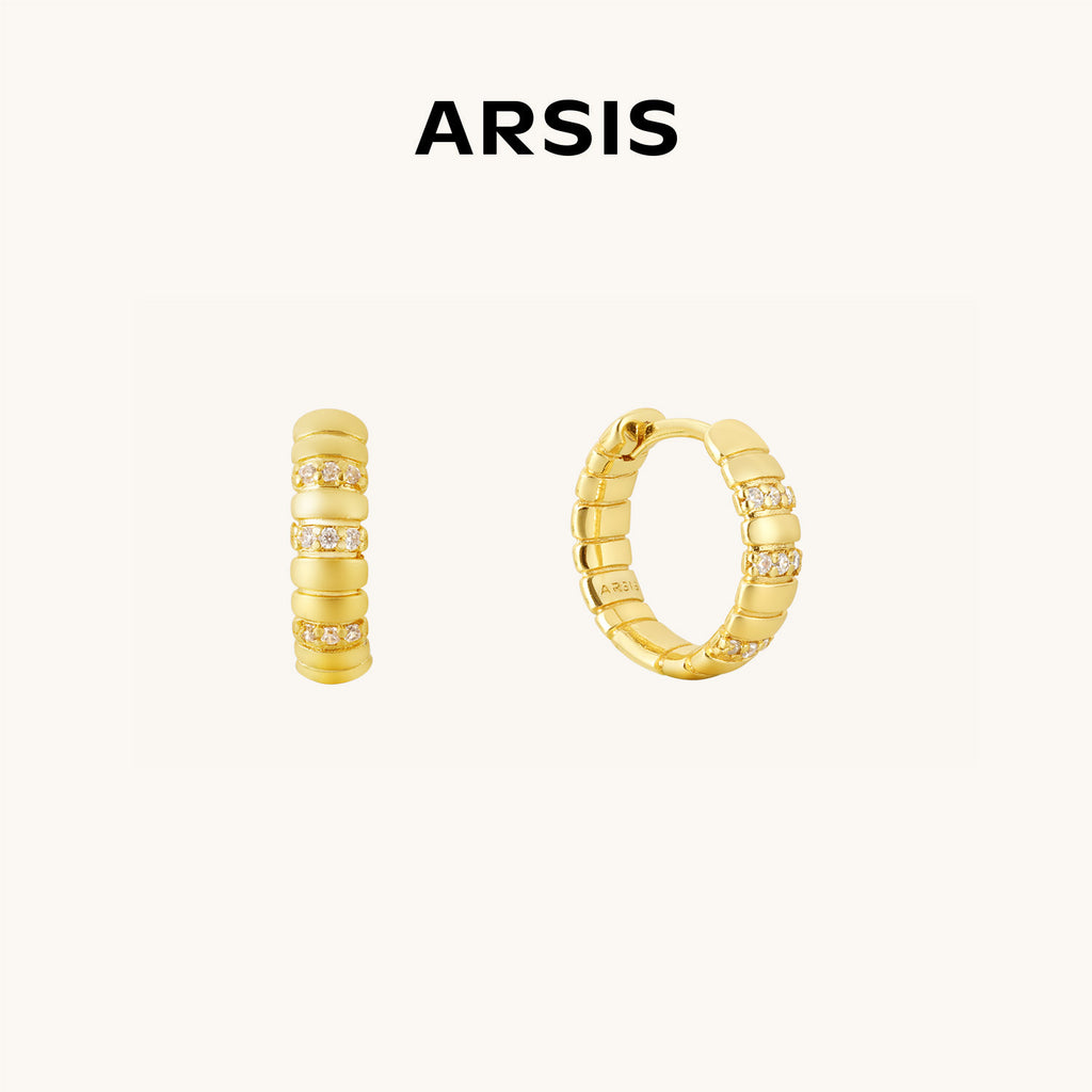 Mix & Match Snake Chain Pattern Hoop Earrings