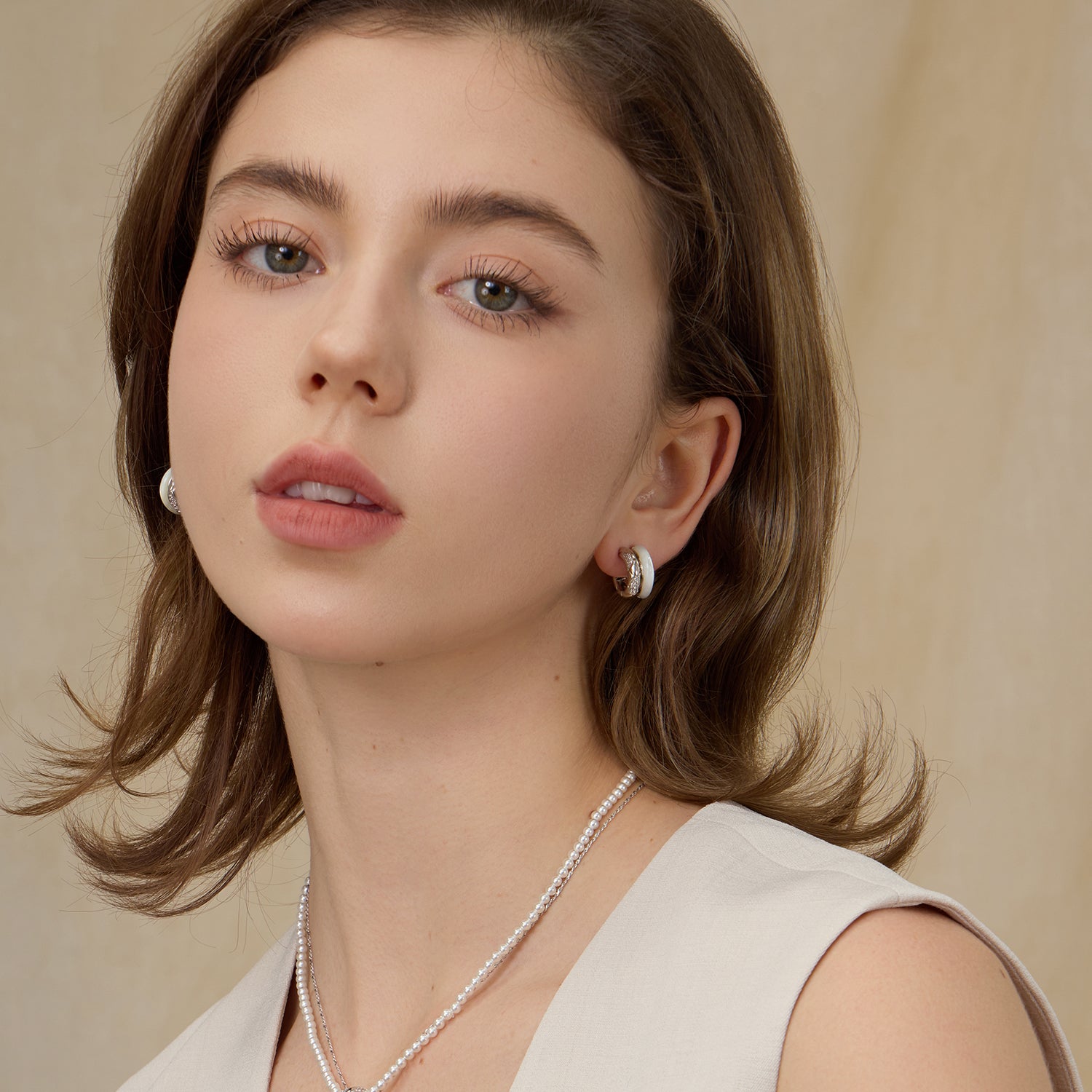 Felice Double Semicircle Hoop Earrings