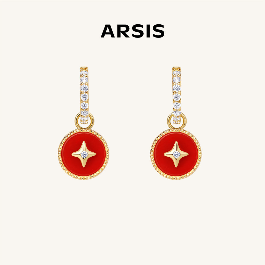 Lucky Star Huggie Earrings