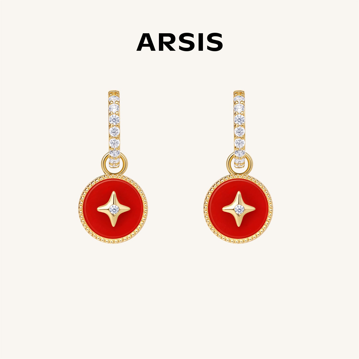 Lucky Star Huggie Earrings