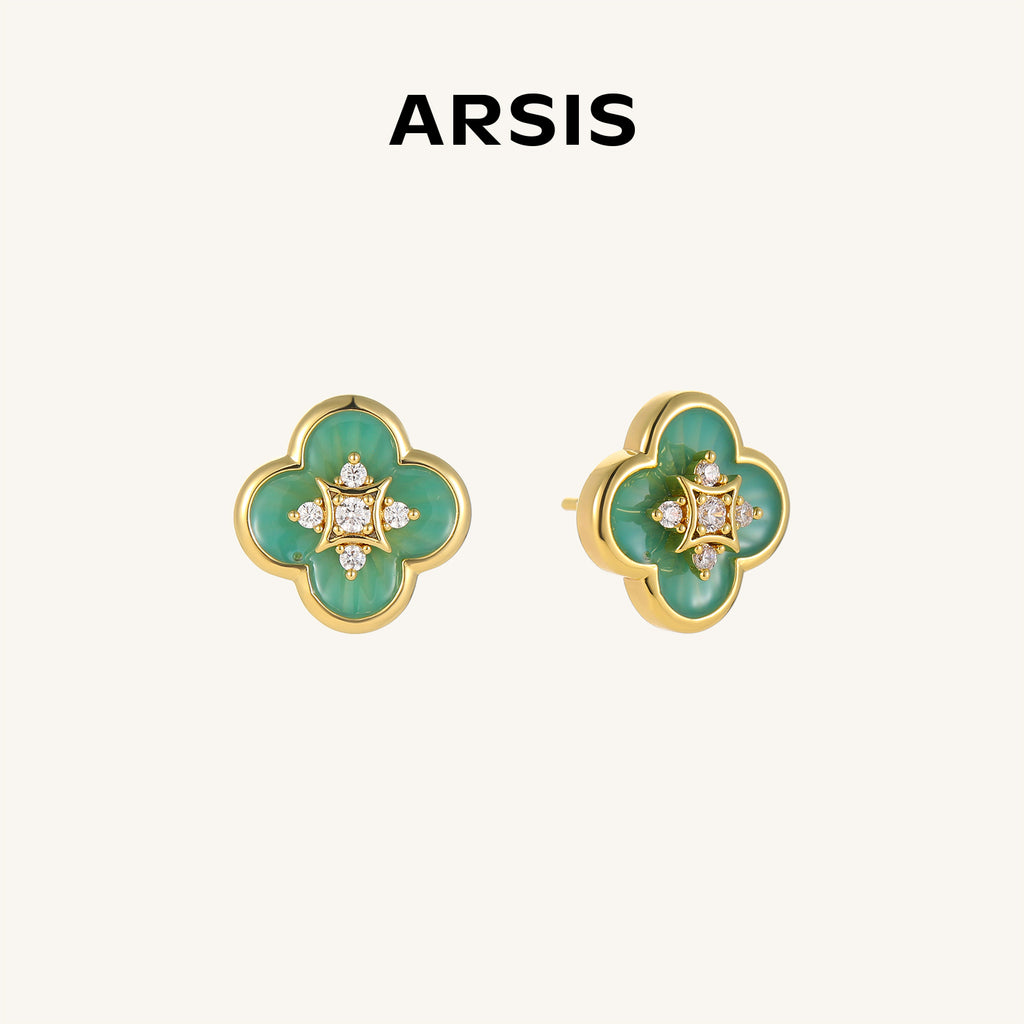 Secret Garden Clover Stud Earrings