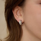 Felice Double Semicircle Hoop Earrings