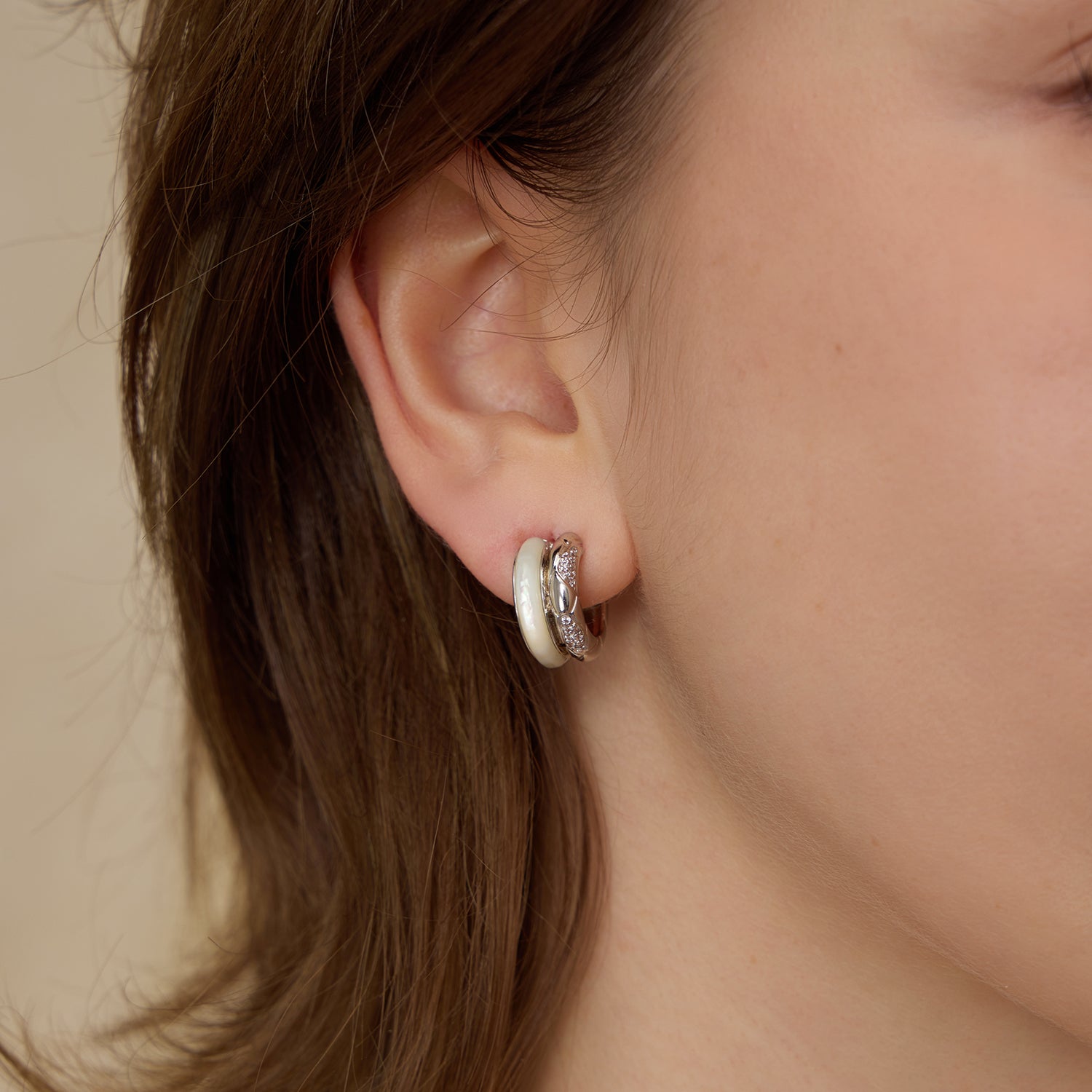 Felice Double Semicircle Hoop Earrings