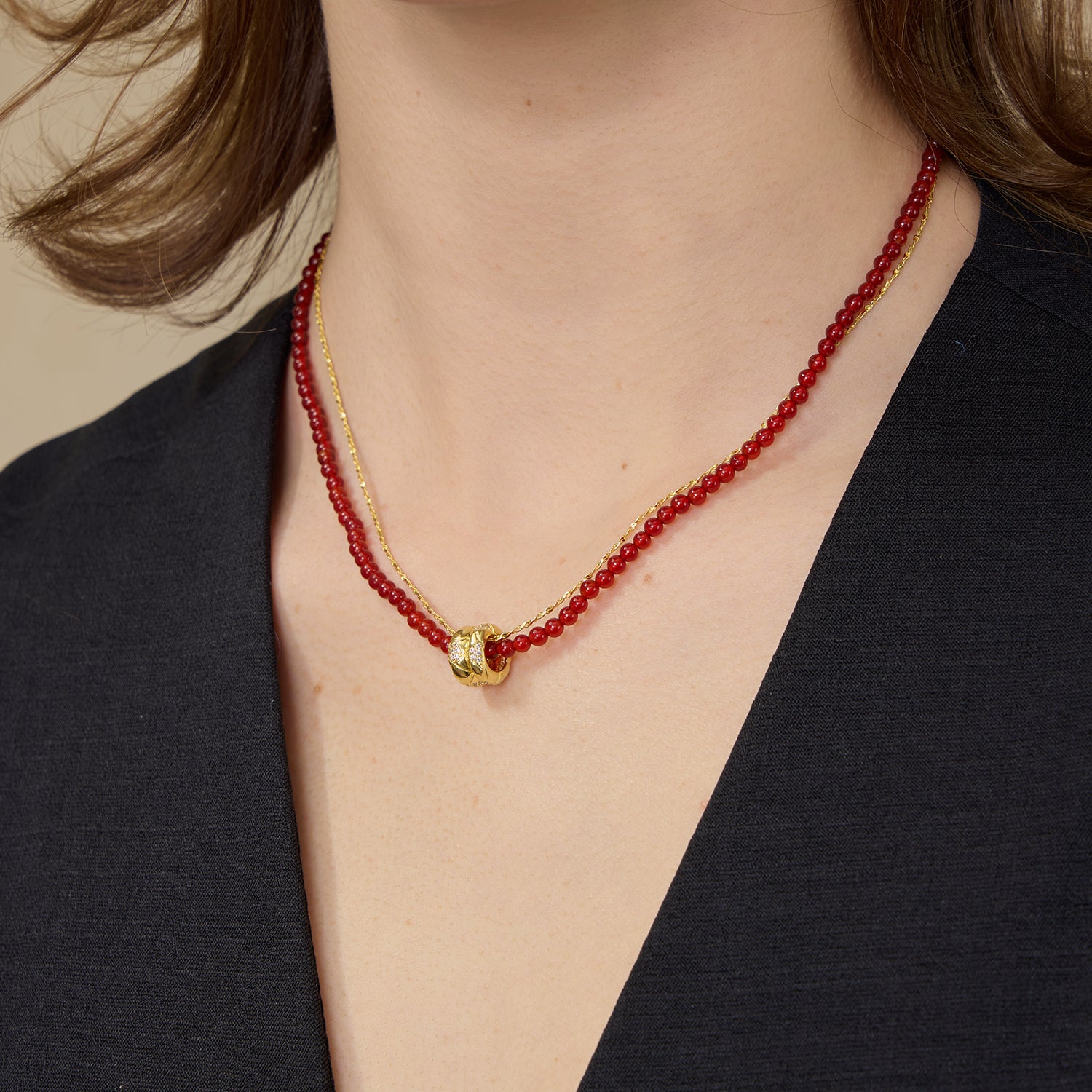 Felice Layered Beaded Necklace