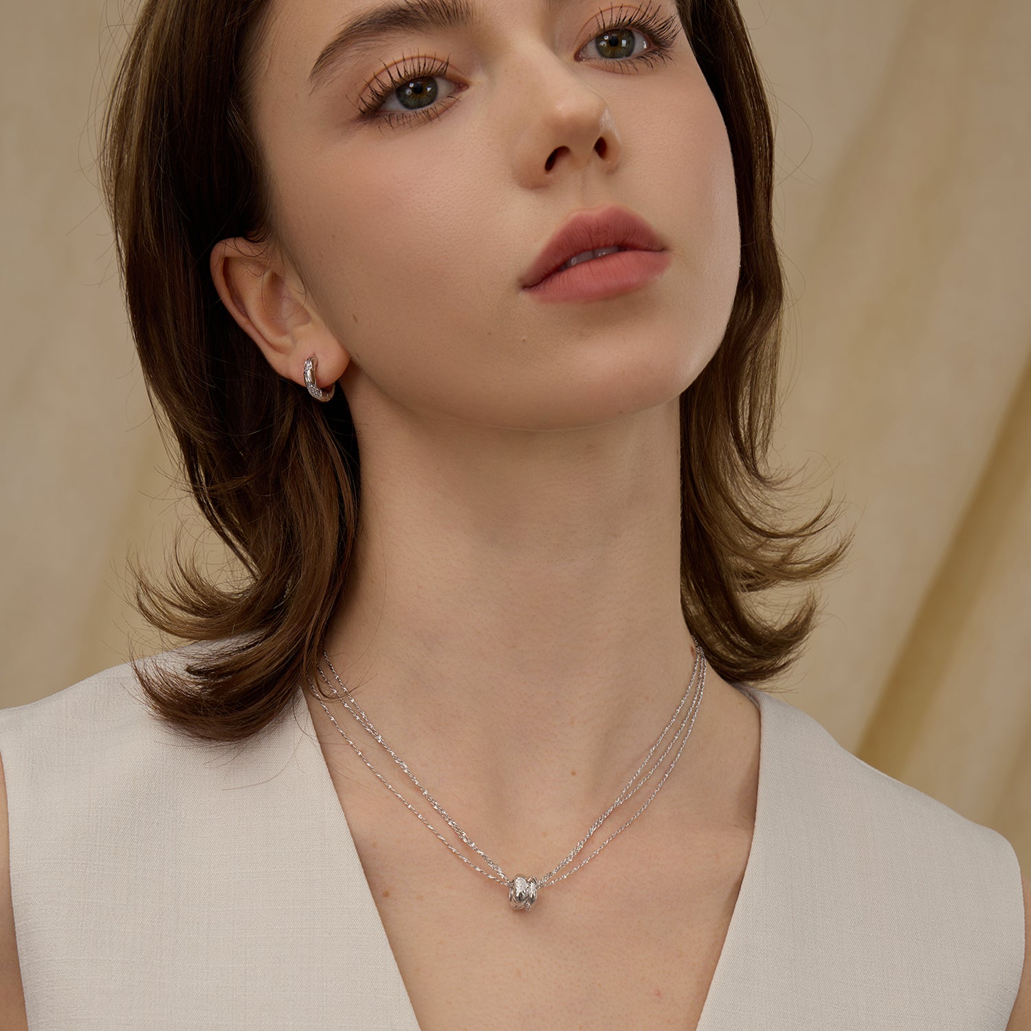 Good Luck Multi Strand Necklace with Charm