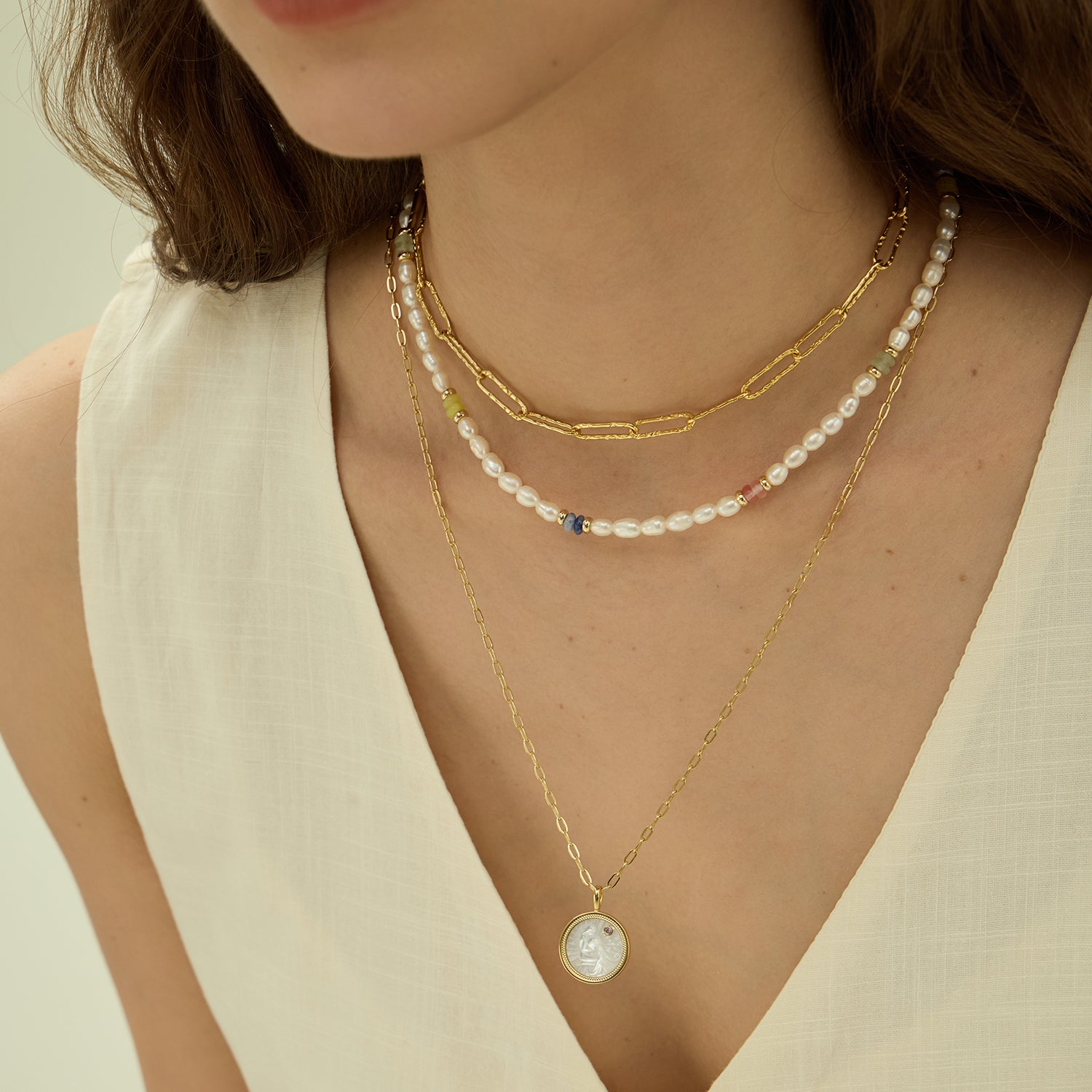 Secret Garden Pearl Beaded Necklace