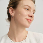 Olivia Double-Row CZ Hoop Earrings