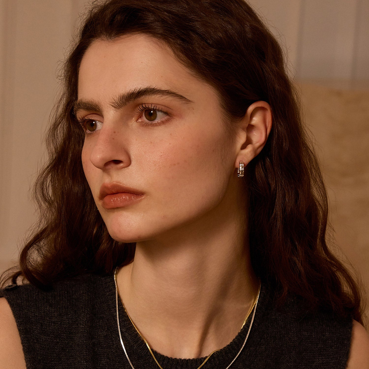 Mix & Match Snake Chain Pattern Hoop Earrings