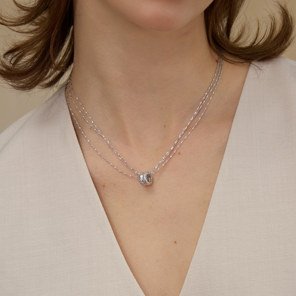 Good Luck Multi Strand Necklace with Charm
