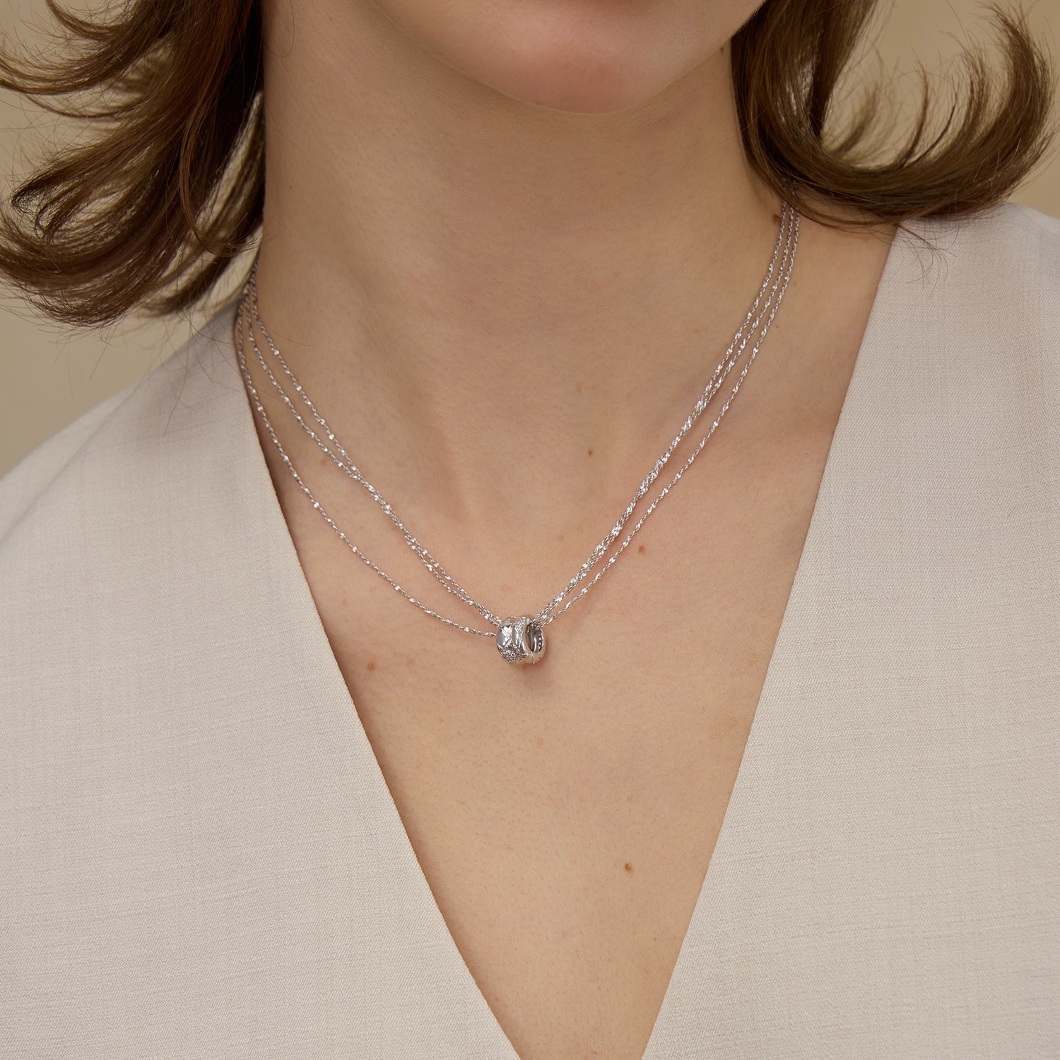 Good Luck Multi Strand Necklace with Charm