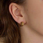Felice Double Semicircle Hoop Earrings