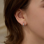 Good Luck Waffle Mini Hoop Earrings