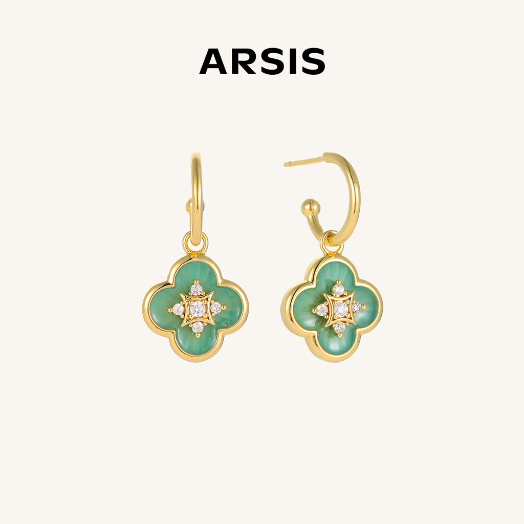 Secret Garden Clover Drop Earrings