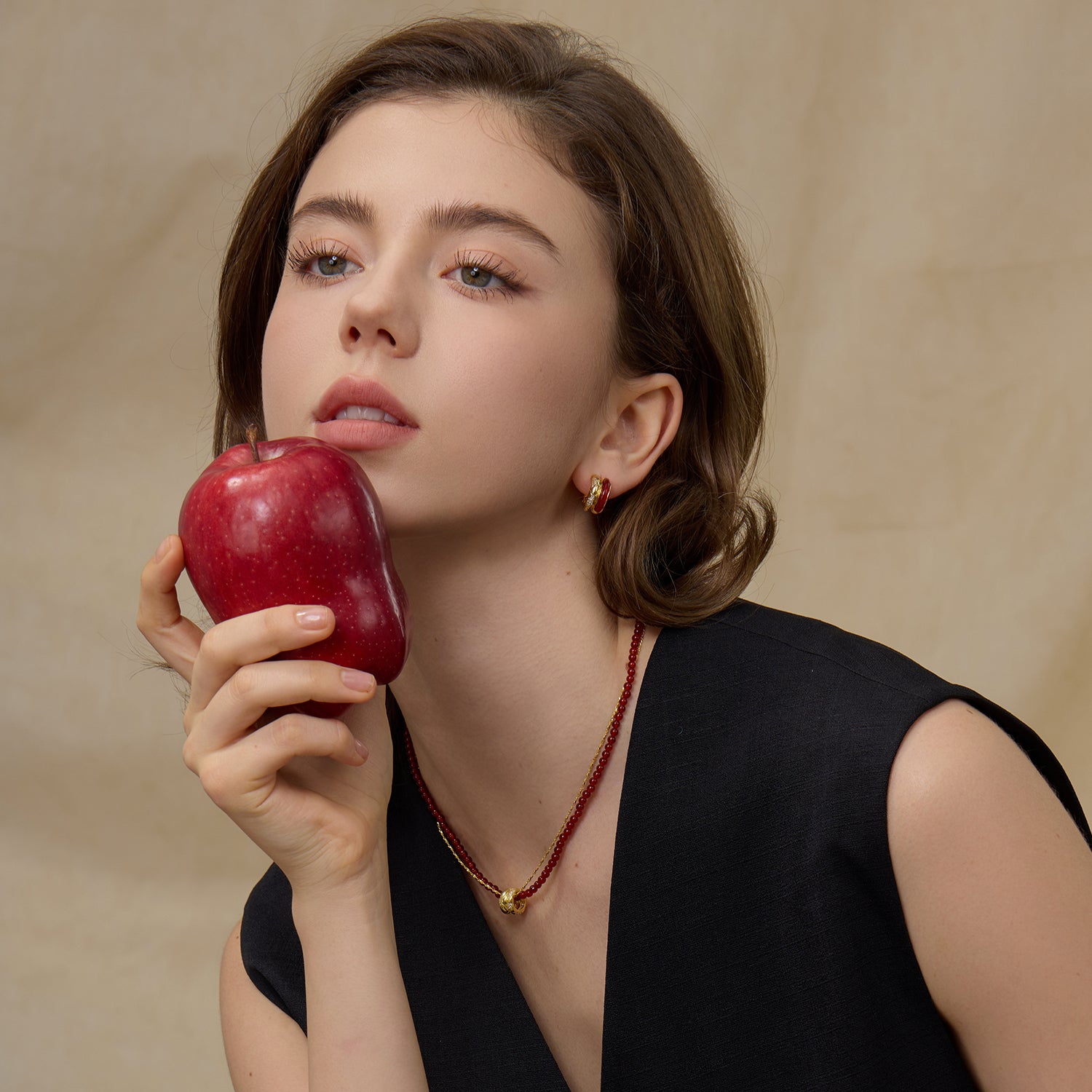 Felice Double Semicircle Hoop Earrings