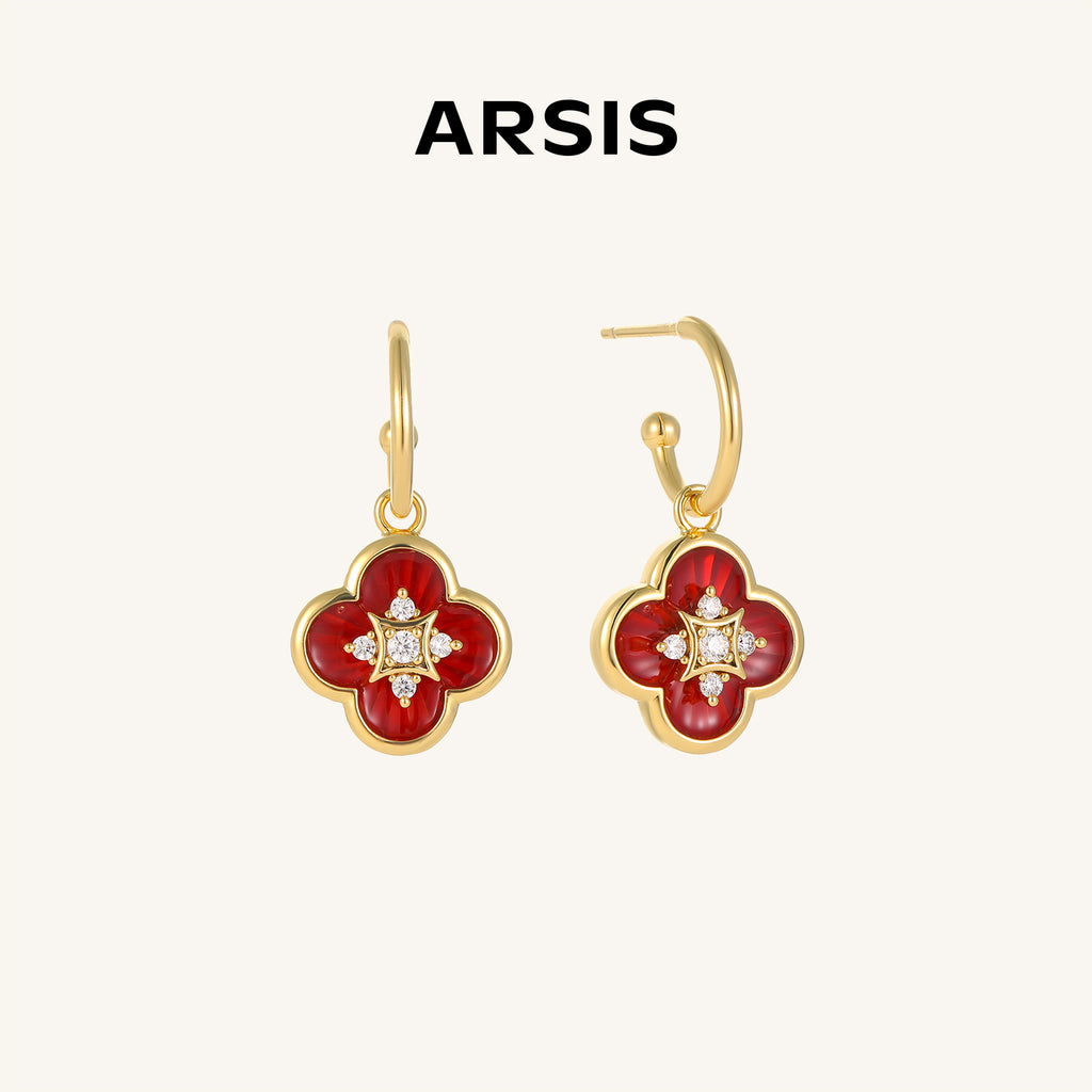 Secret Garden Clover Drop Earrings