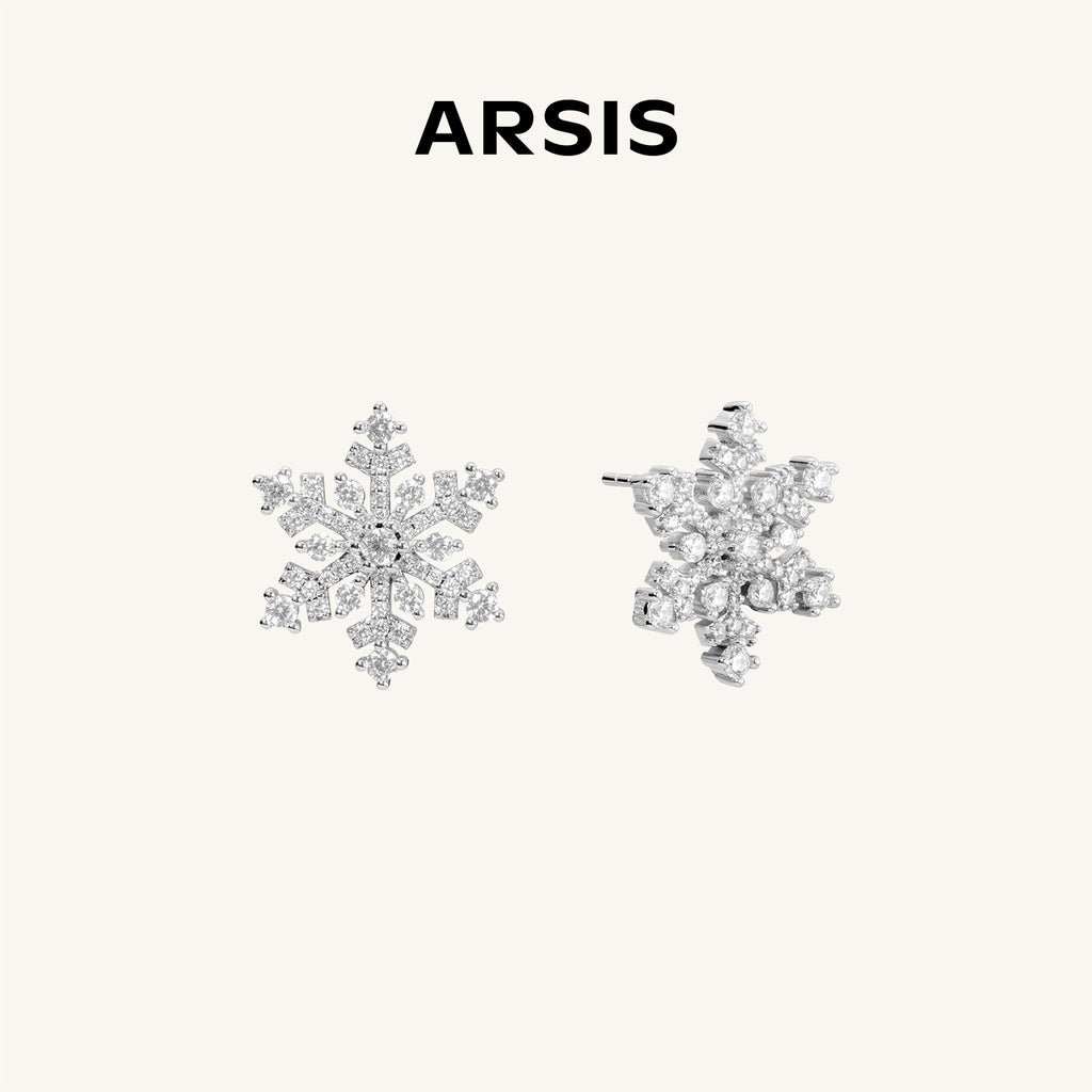 Crafted Snowflake Stud Earrings