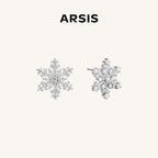 Crafted Snowflake Stud Earrings