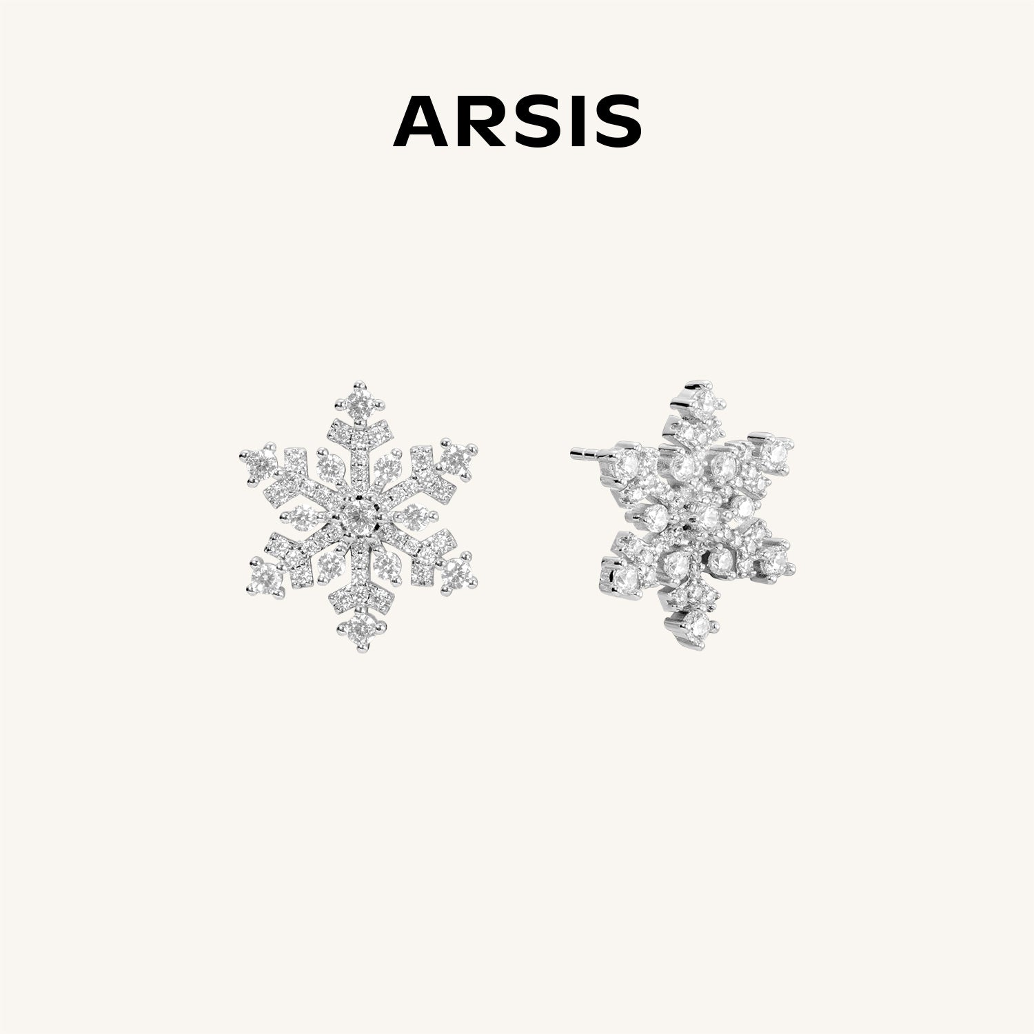 Crafted Snowflake Stud Earrings