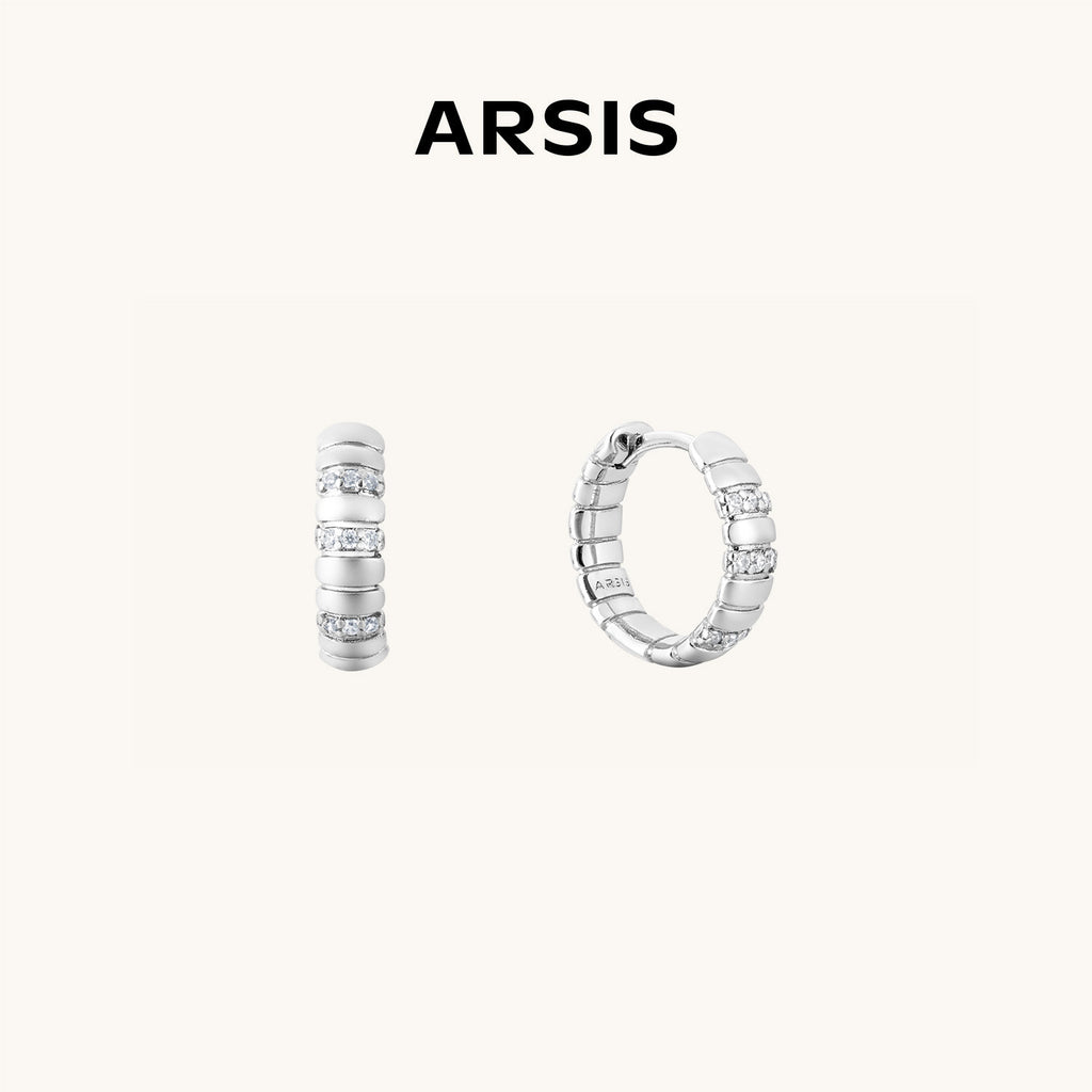 Mix & Match Snake Chain Pattern Hoop Earrings