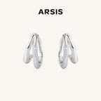 Olivia Double-Row CZ Hoop Earrings
