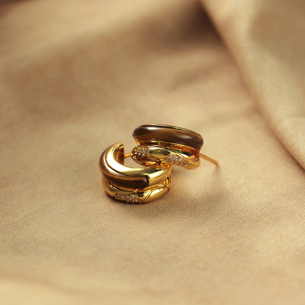 Felice Double Semicircle Hoop Earrings