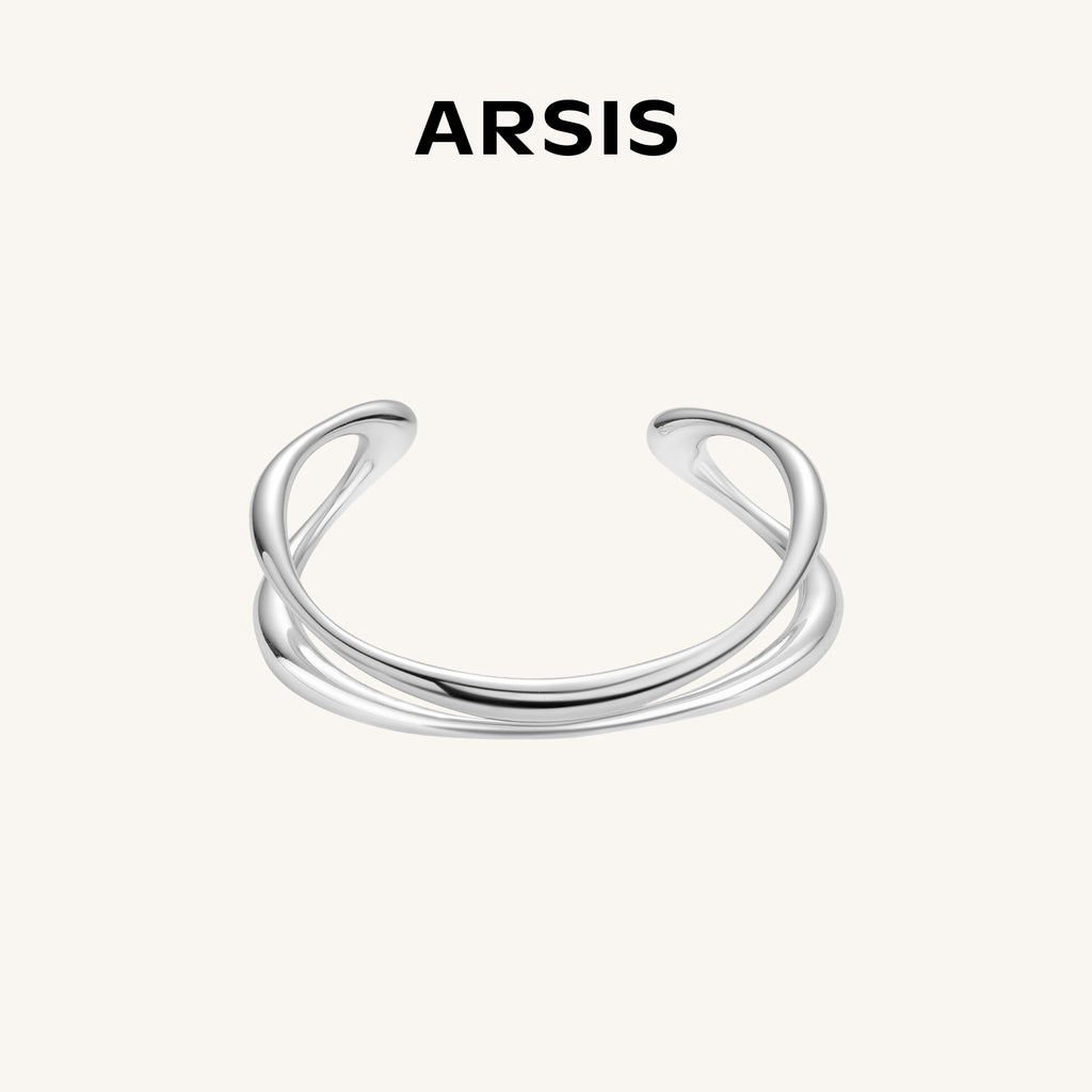 Crafted Double-Layer Cuff Bracelet