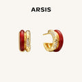 Felice Double Semicircle Hoop Earrings