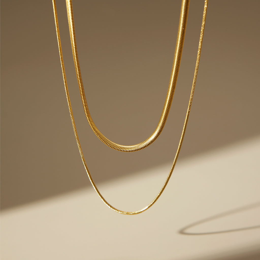 Mix & Match Snake Chain Twin Necklace