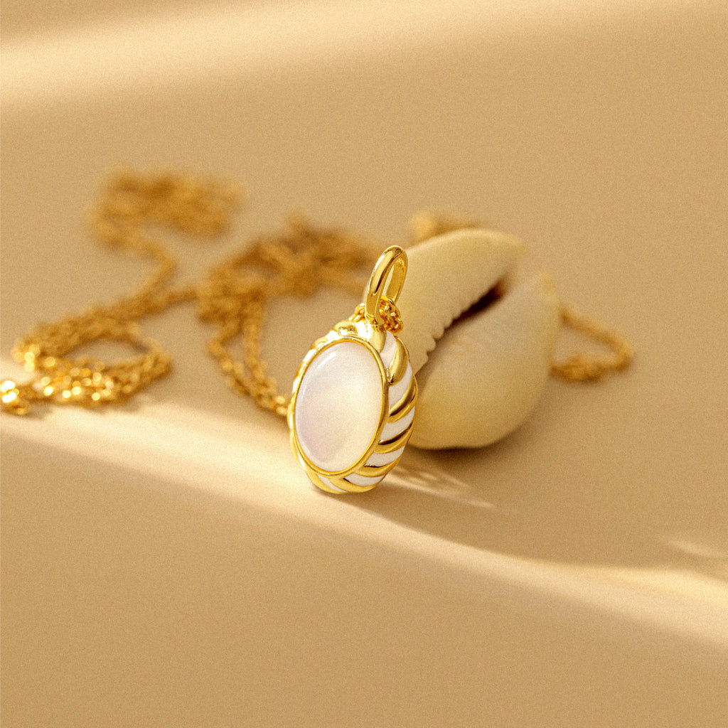 Moonlight Mother of Pearl Pendant Necklace