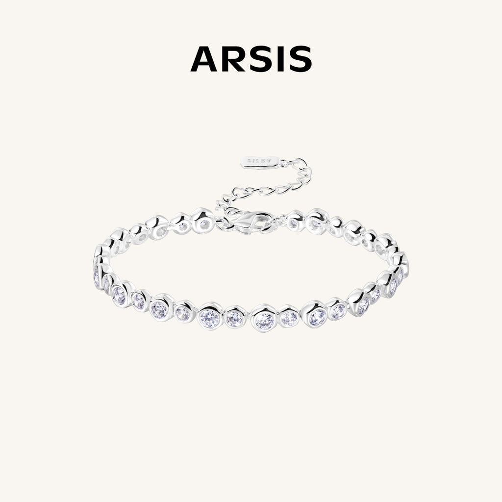 Crafted CZ Bobble Tennis Bracelet