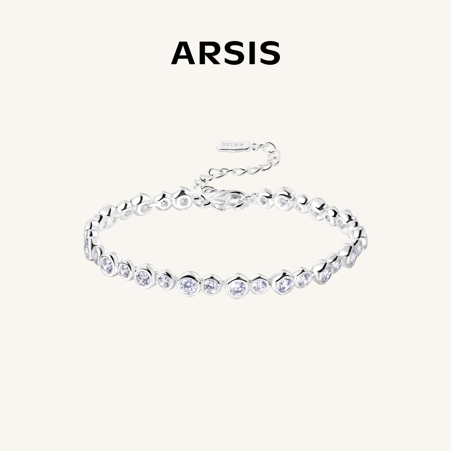 Crafted CZ Bobble Tennis Bracelet